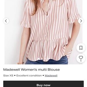Madewell Women's Blush Striped Blouse